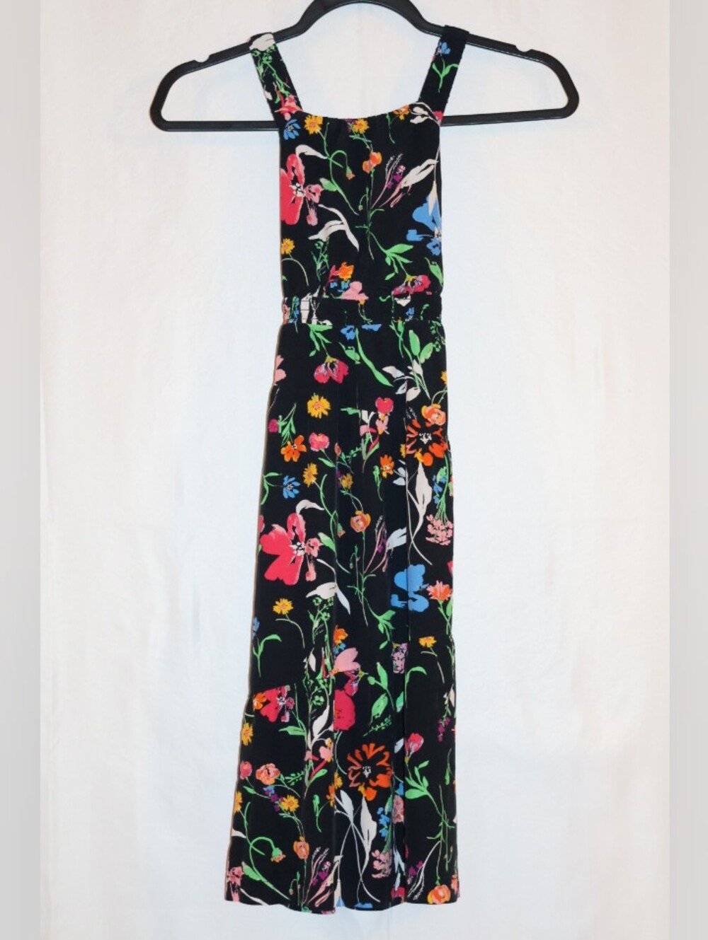 Cat & Jack Black Floral Sleeveless Maxi Dress.